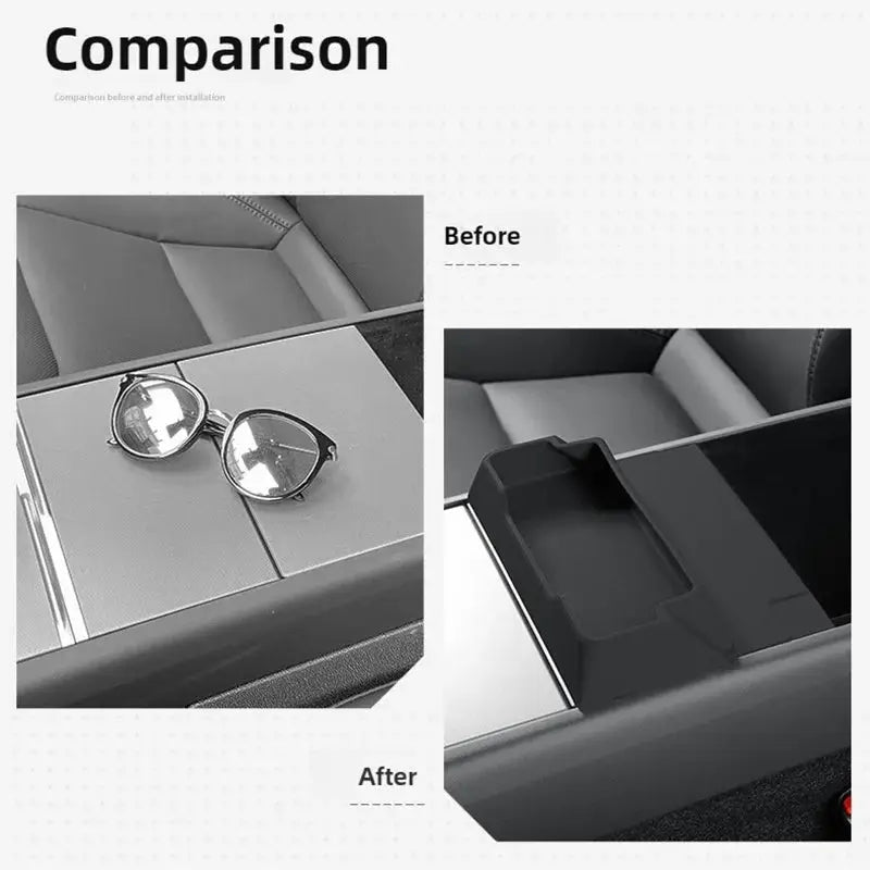 for Tesla Model 3 Y Juniper Highland 2025 2026 Center Console Armrest Storage Box Glasses Holder Tray Case Organizer Accessories from PriceLows™