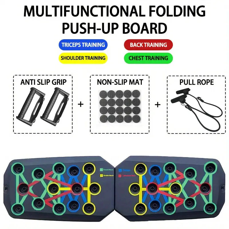 Push-Up Board | Foldable Design | Color Coded Targets | Full Body