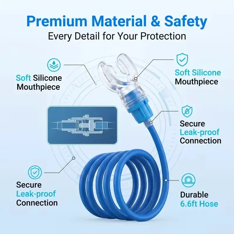 Snorkel | Silicone Tube | Double Head | Adult Beginner