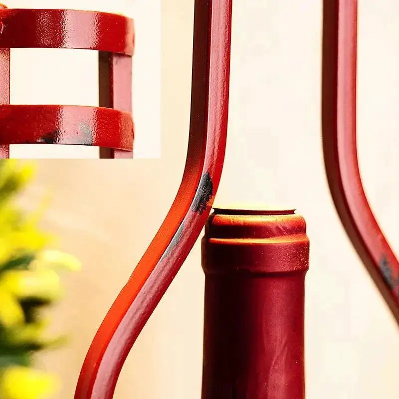 Iron Retro Bar Wine Rack Wall Mounted 5 Bottles Kitchen Wine Bottle Holder Living Room Modern Organizer Holders Bottle Racks from PriceLows™