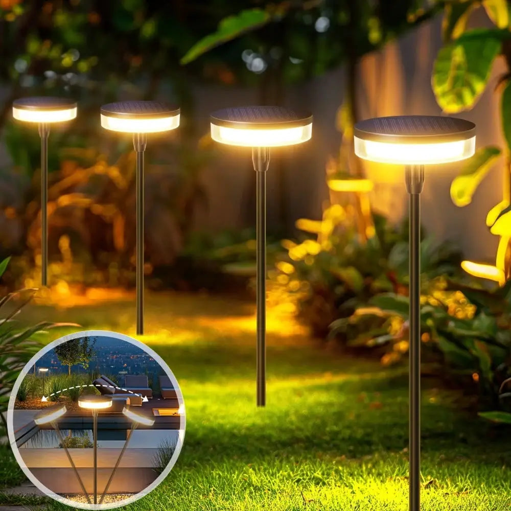 Outdoor Garden Solar Pathway Light Sway by Wind Solar Swaying Lights Bright IP65 Waterproof for Outside Yard Path Patio Lawn from PriceLows™