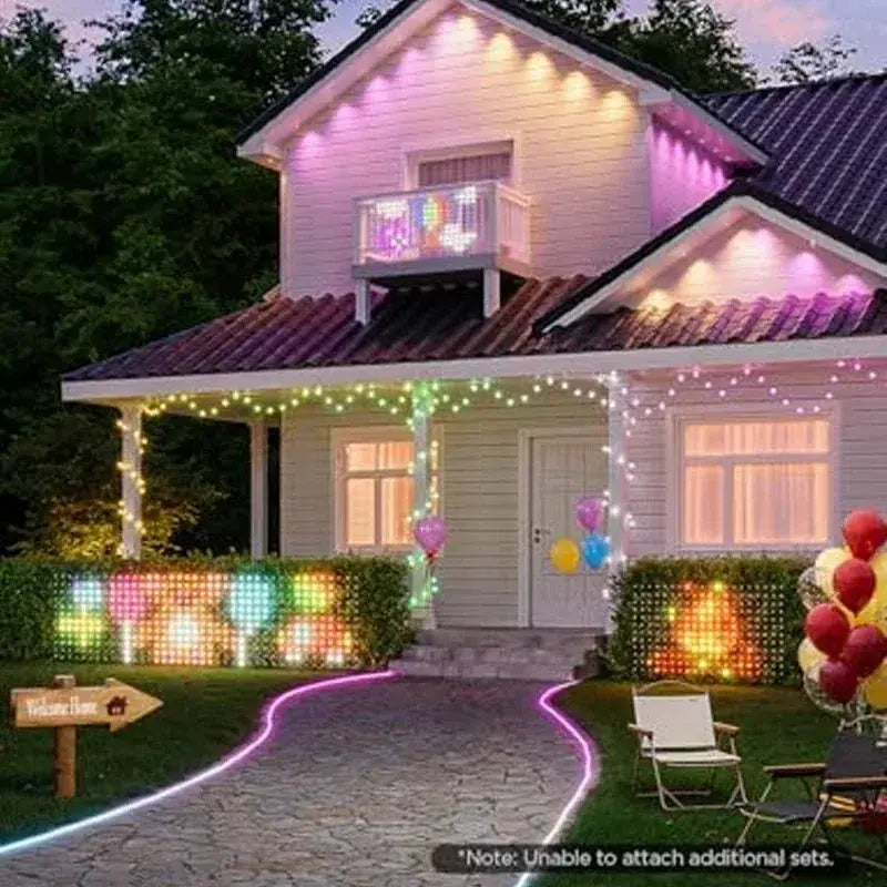 Smart Net Lights Outdoor, RGB&IC Lights with App/Remote Control, DIY Modes, Waterproof Mesh Light for Patio Bush Decor from PriceLows™