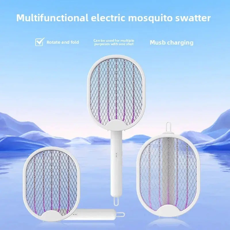 Foldable Electric Mosquito Swatter Mosquito Killer with UV Light USB Rechargeable Electric Bug Zapper Fly Bat Insect Swatter from PriceLows™