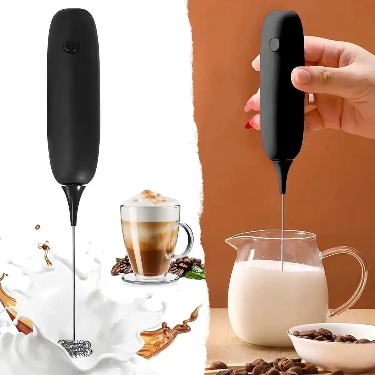 Handheld Milk Frother | Stainless Steel | Rechargeable | Single Pack