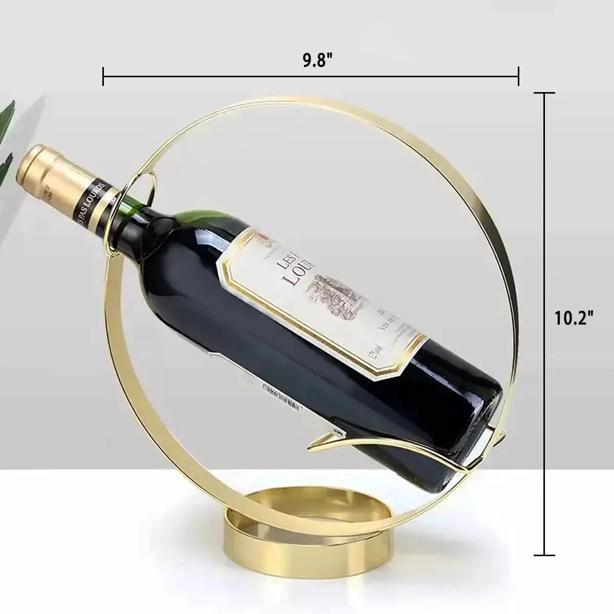 Gold Wine Bottle Holder Single Display Stand Freestanding Wine Rack Kitchen Table Decor Artistic Home Crafts Coffee Bar Barware Wine Lover Gift from PriceLows™