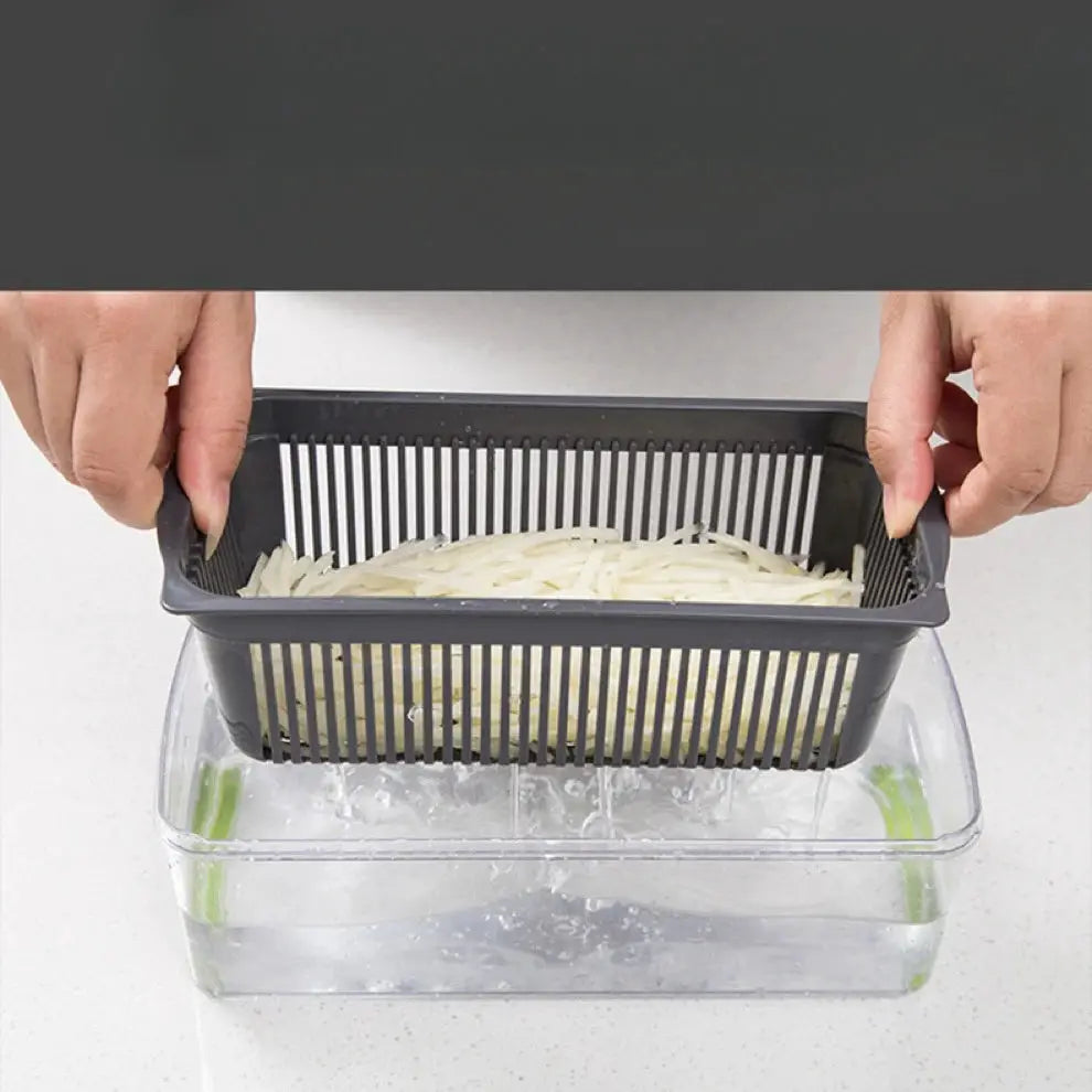 Vegetable Chopper | 14 In 1 Functionality | Stainless Steel Blades | 14 In 1