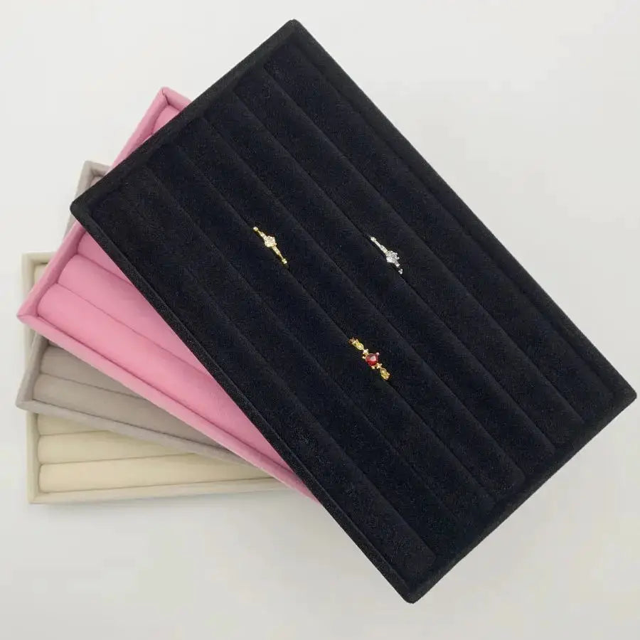 Jewelry Display Jewelry Storage Box Velvet Desktop Organizer Ring Necklace Bracelet from PriceLows™