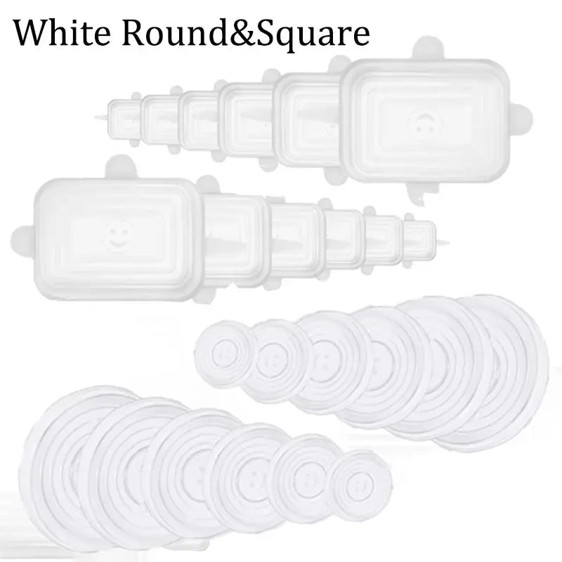 Silicone Stretch Lids | BPA Free Seal | Reusable Fresh Cover | 12 Piece Set