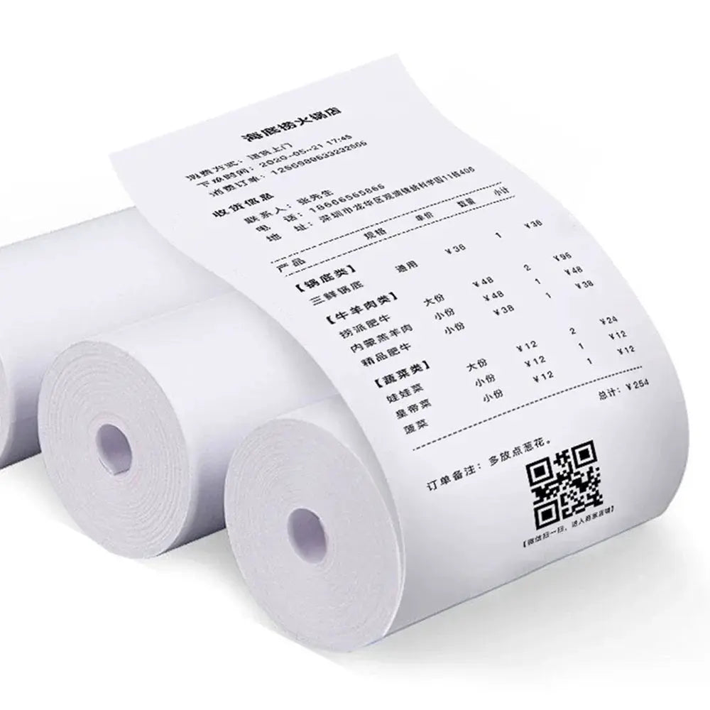 Thermal Paper | 57x25mm | 10 Rolls White Paper for Kids Camera