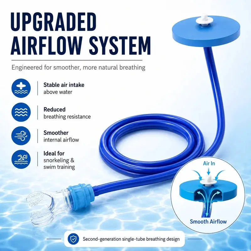 Full Dry Long Snorkel Tube 1m 2m 3m Silicone Mouthpiece Floating Valve Anti Water Entry for Adults Swim Training from PriceLows™