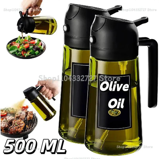 Olive Oil Dispenser Plastic Bottle for Kitchen Gadgets Air Fryer Accessories Olive Oil Sprayer Cooking Light-Blocking Dark Green from PriceLows™