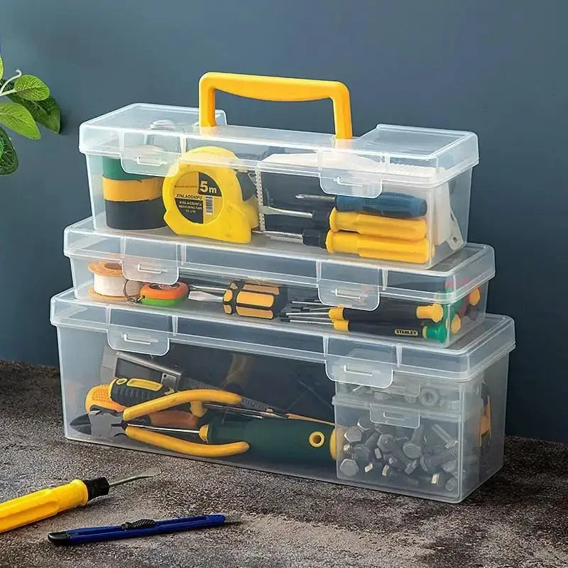SUSU Handheld Toolbox Portable Large Capacity Thickened Plastic Hardware Tool Storage Box With Handle Tool Organizer Box from PriceLows™