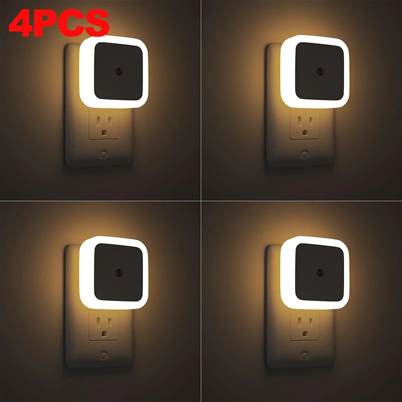 LED Night Light | Plug-In Wall | Dark Sensor Auto | 1-8 Pack