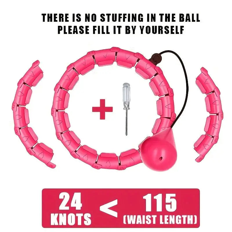 Weighted Adjustable Hula Hoop | Shock Absorbing Massage | Infinite Knot Link