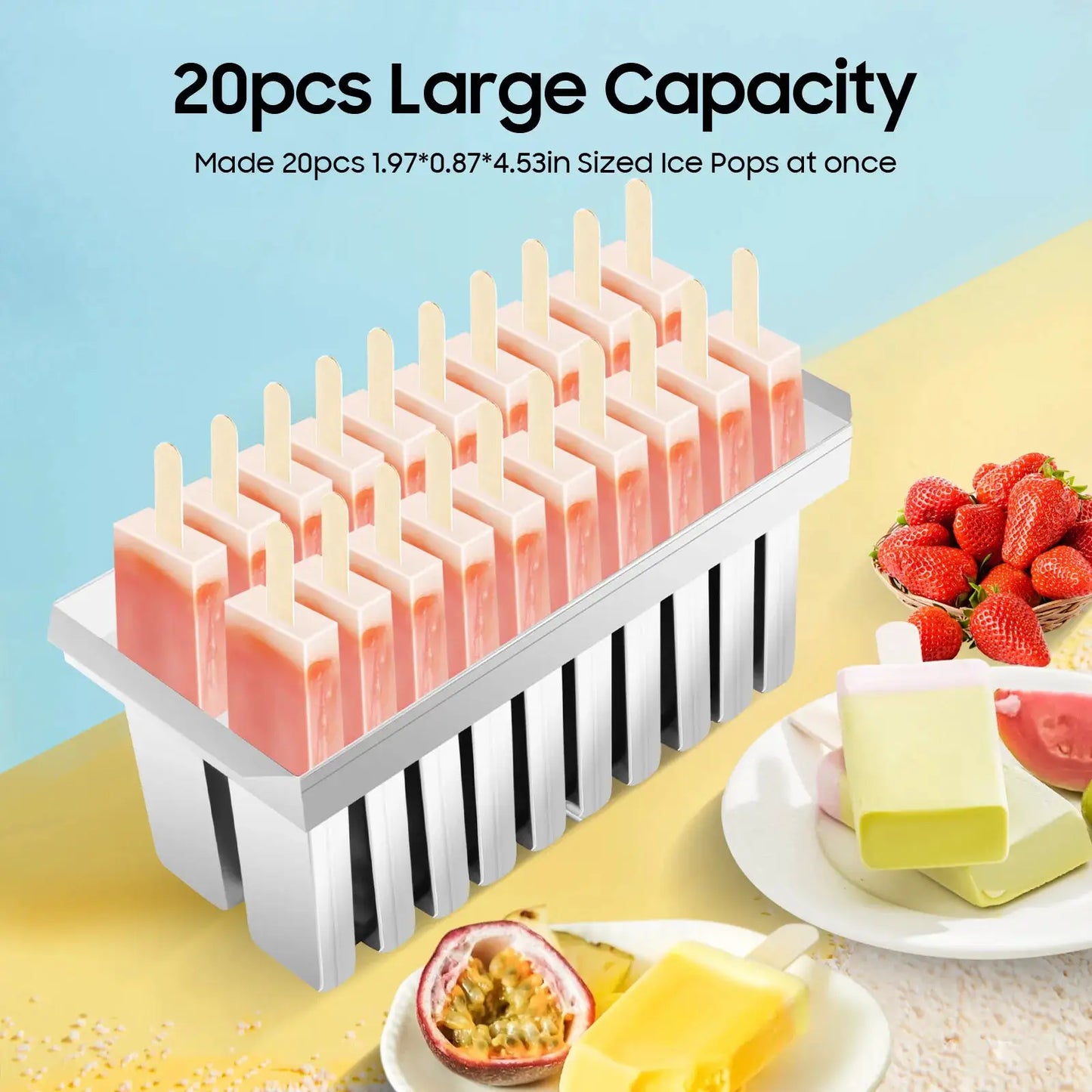 Household Stainless Steel Ice Cream Mold Ice Cube 304 Popsicle Ice Cream Popsicle Mold Popsicle Machine from PriceLows™