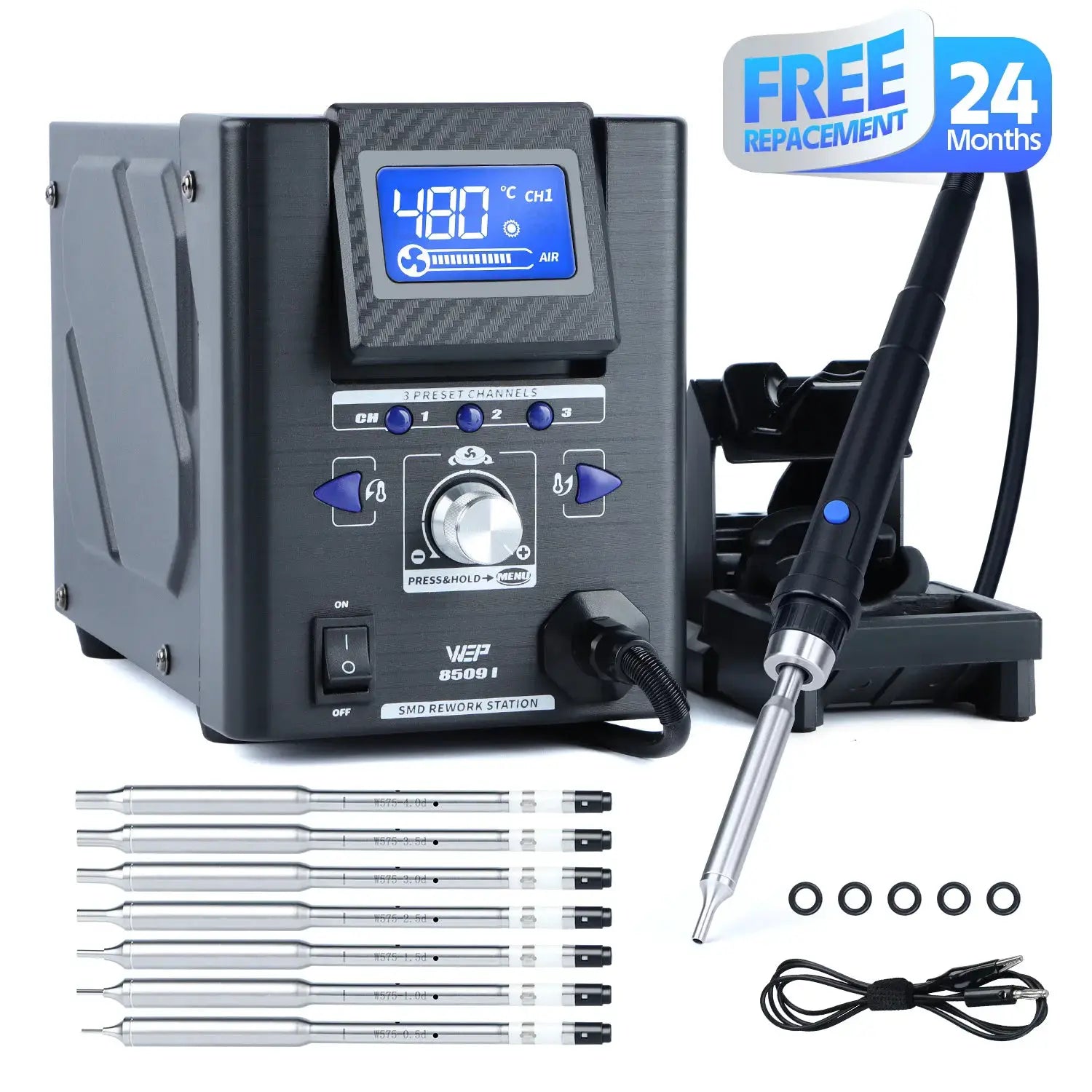 WEP 8509-I Precision Soldering Station Desoldering Hot Air Gun with 1~4mm Air Nozzle For Microscope Electronics Cold/Hot Air from PriceLows™