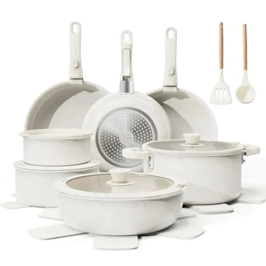 22-Piece Pots and Pans Set Non Stick with Removable Handles, Ceramic Cookware Set, Large-Capacity and Non Toxic, Induction and from PriceLows™