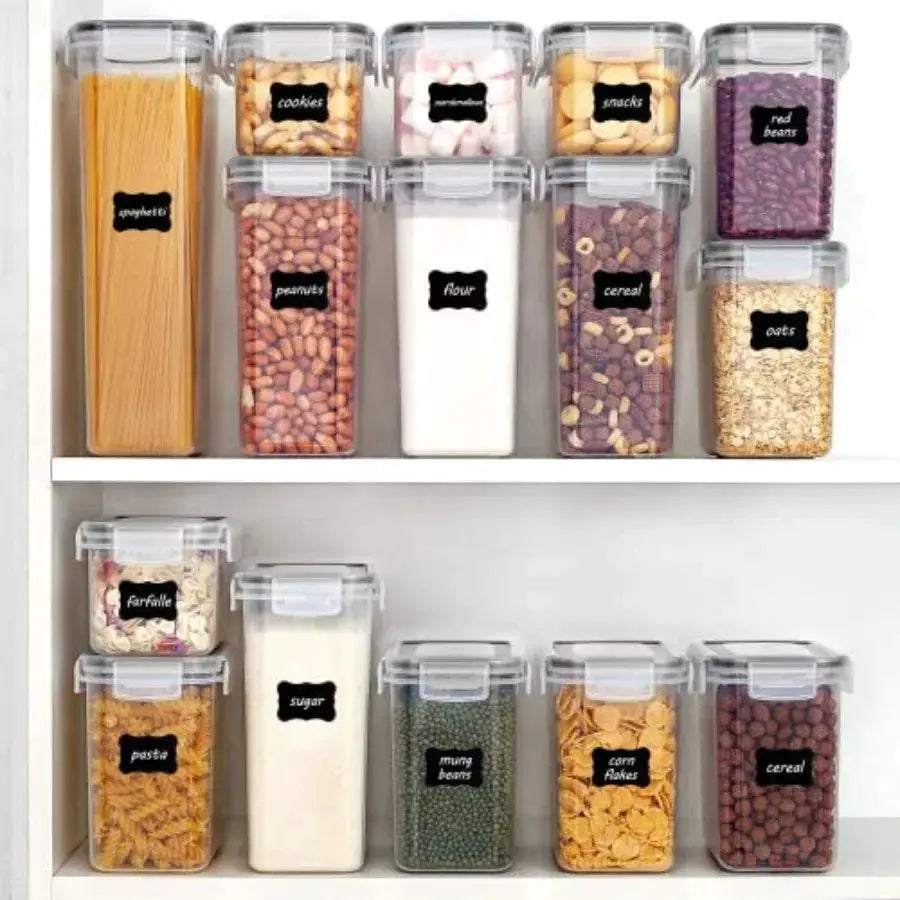 32pcs Airtight Food Storage Containers Set, BPA Free Plastic Kitchen and Pantry Organization Canisters with Lids for Cereal, Dr from PriceLows™