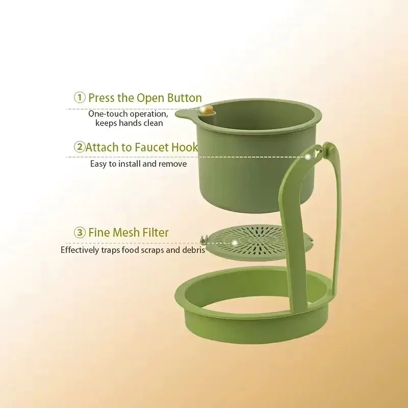 Press-Type Drain Basket: Food Strainer & Sink Organizer, Multi-Functional for Kitchen & Bathroom Use from PriceLows™