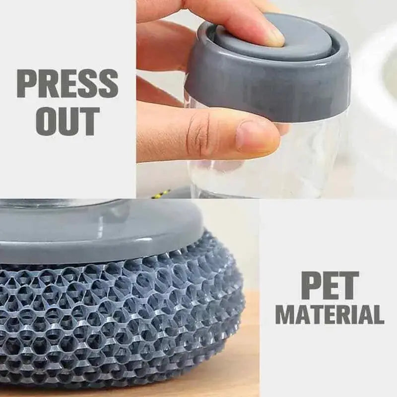 1pc Portable Kitchen Soap Dispensing Dishwashing Tool Brush Easy Use Scrubber Wash Clean Tool Kitchen Cleaning Tool from PriceLows™