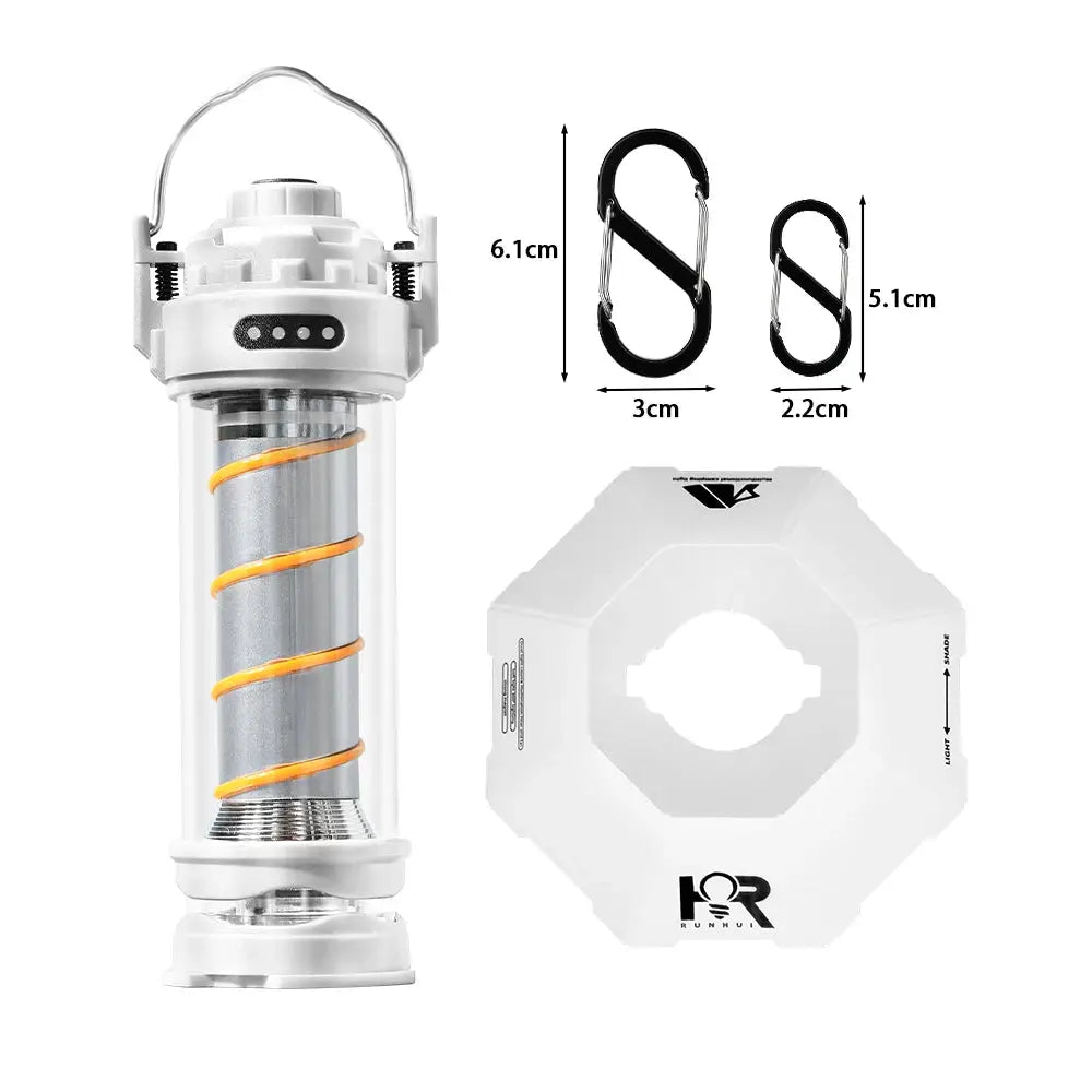 LED Camping Lantern | 5 Lighting Modes | USB Rechargeable | Black Khaki Green