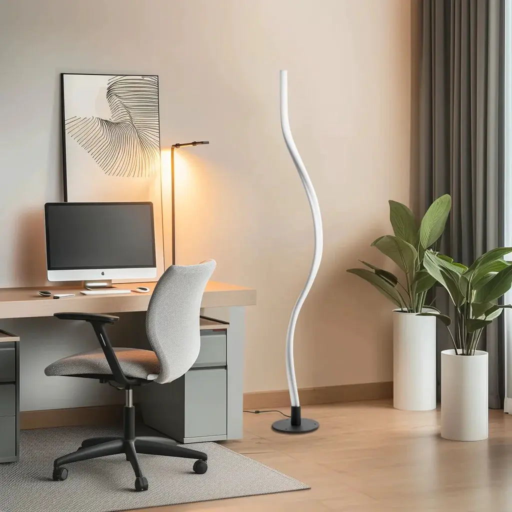 RGBW Bendable Floor Lamp with App Control - Modern LED Light for Bedroom, 16 Million Colors, Standing Lamp for Home Office from PriceLows™