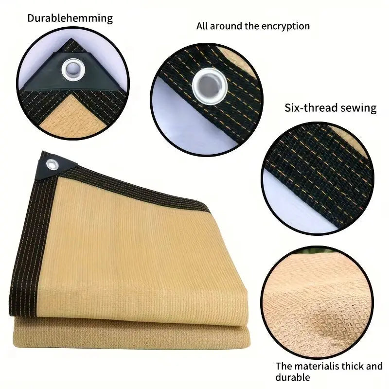 Hdpe Sunshade Net | 85-90% Blockage | Beige Multi Sizes