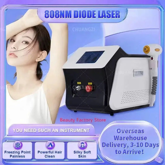 Diode Hair Removal Device | 755/808/1064 nm | Ice Cooling | Single Head