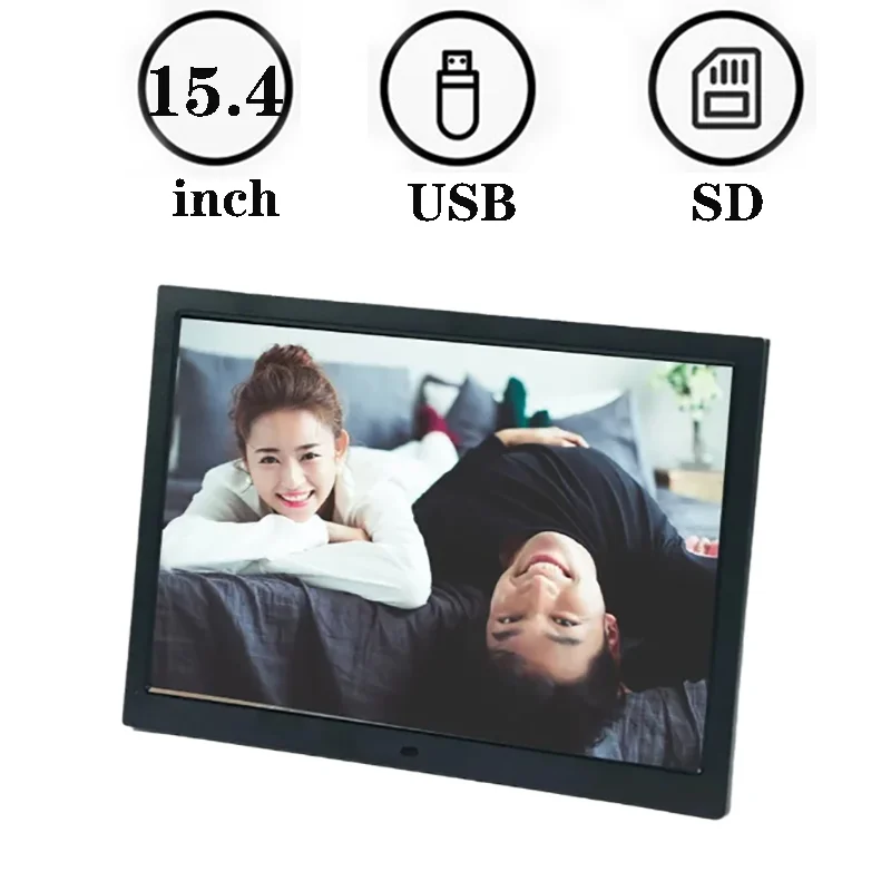 Digital Photo Frame | 15.4 Inch Display | 1280x800 Resolution | Black