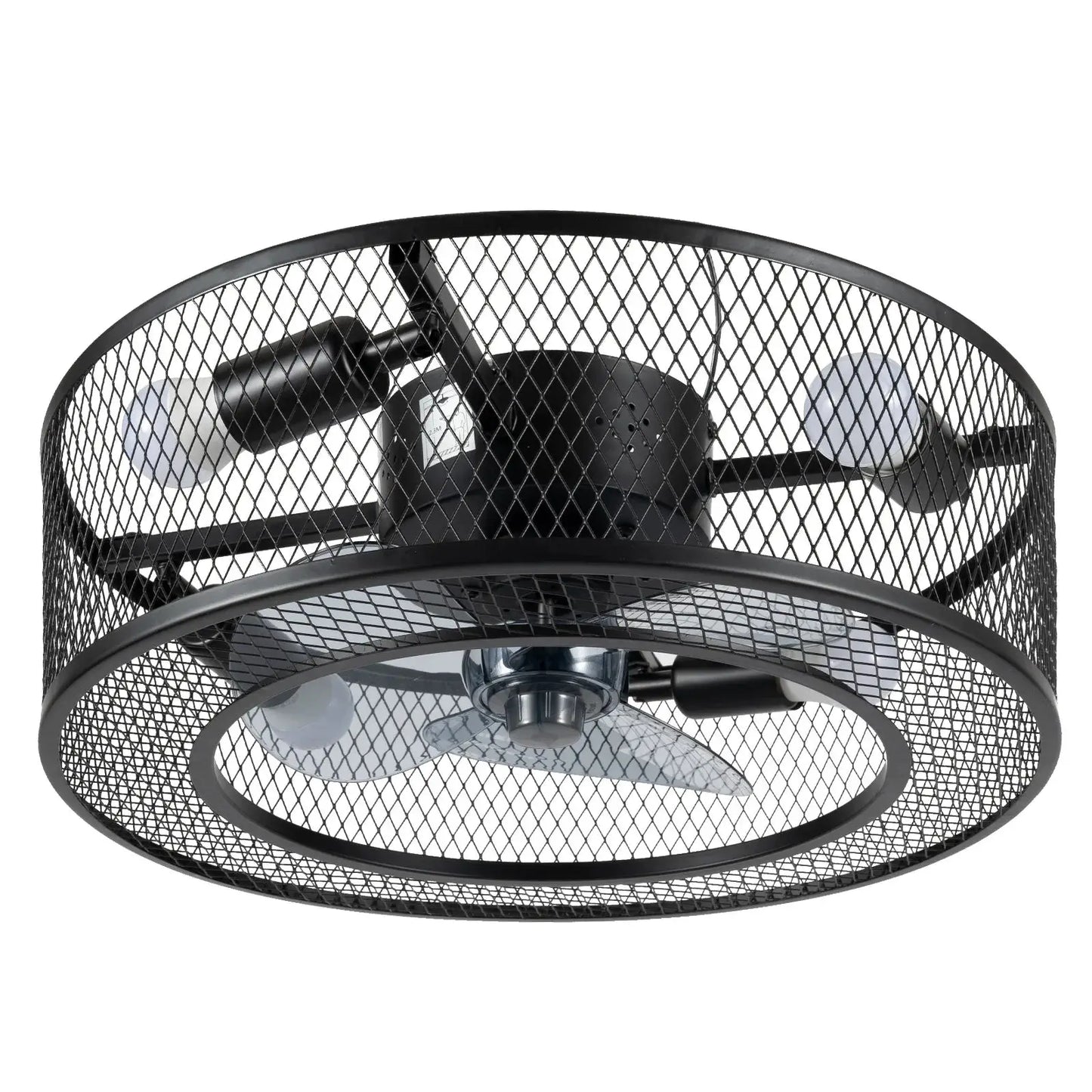 Low Profile Ceiling Fan | 18 Inch | LED Kit, E26 E27 Socket | 161 Sq Ft
