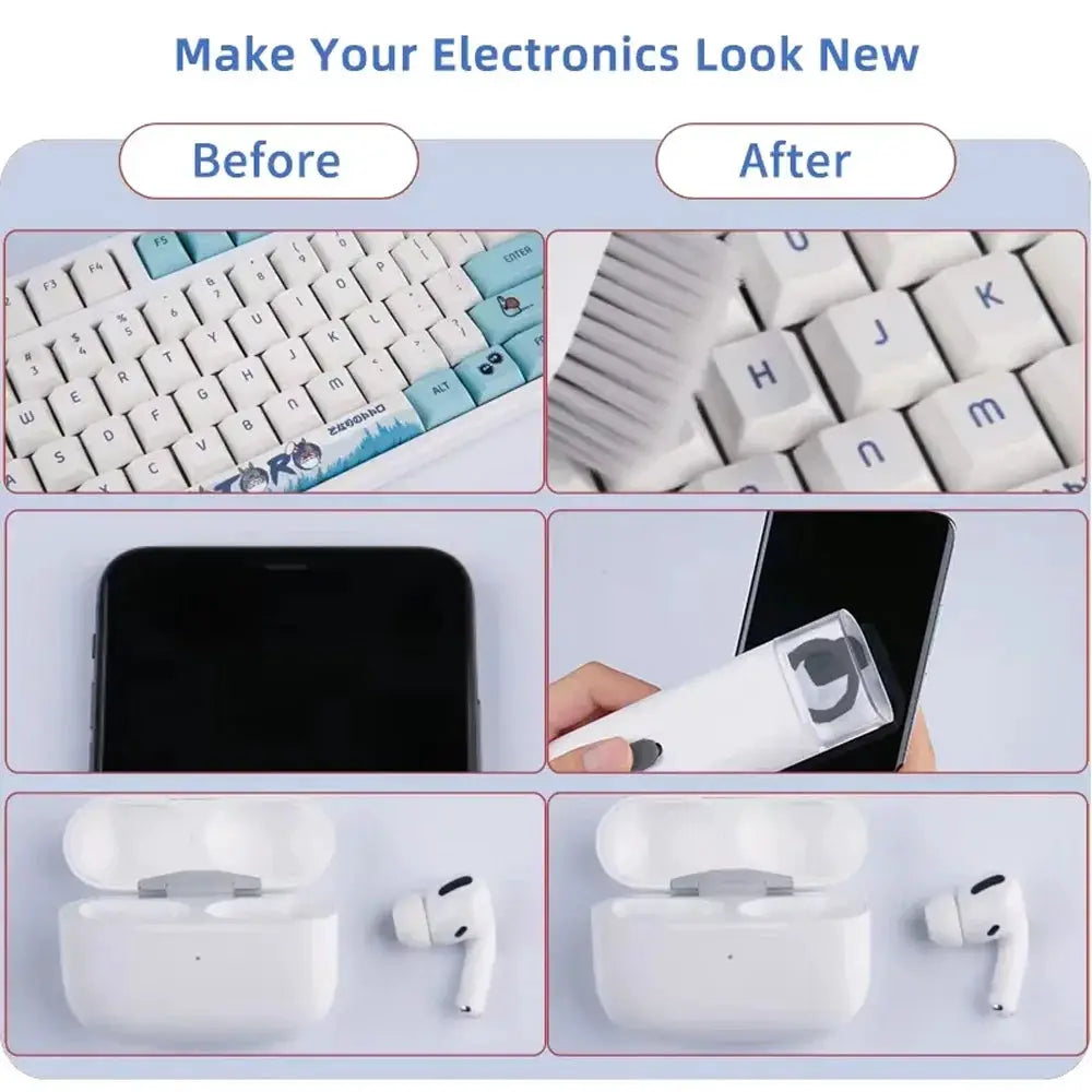 Keyboard Cleaning Kit | Keycap Puller And Screen Brush | 7 Piece Set For Tech
