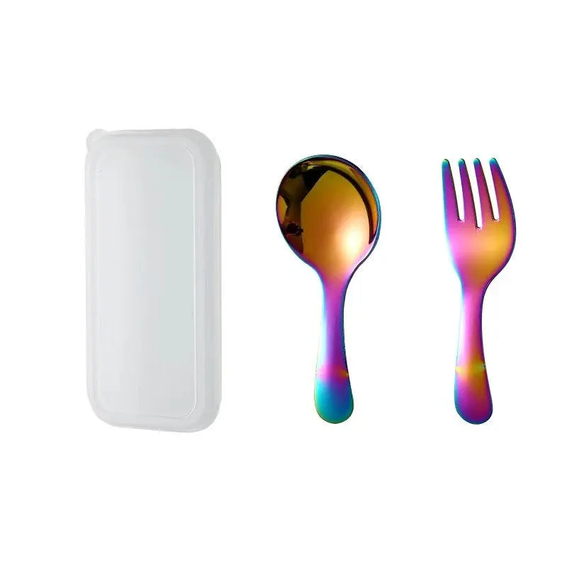 Mini Portable Spoon Fork Tableware Outdoor Camping Stainless Steel Cutlery Set For Lunch Hiking Camp Cooking Supplies from PriceLows™