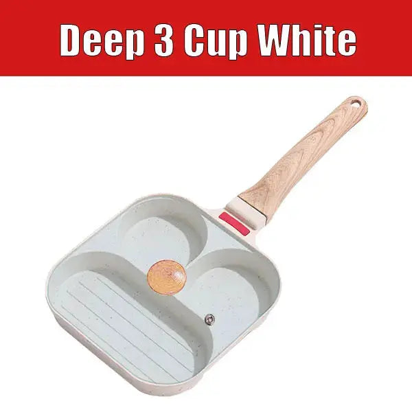 Egg Frying Pan With Lid | 3/4 Cup Capacity | Nonstick Aluminum