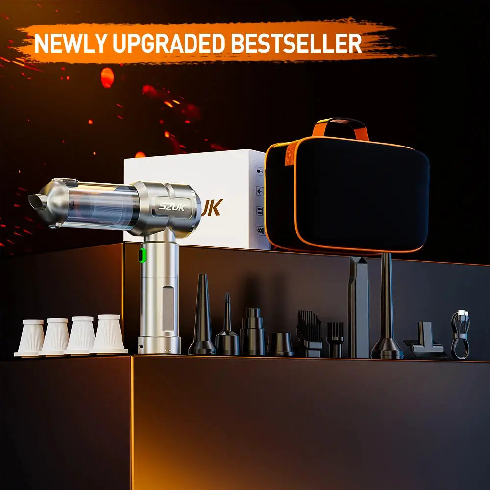 Wireless Car Vacuum | HEPA Filter | Lithium Battery | Bagless Portable
