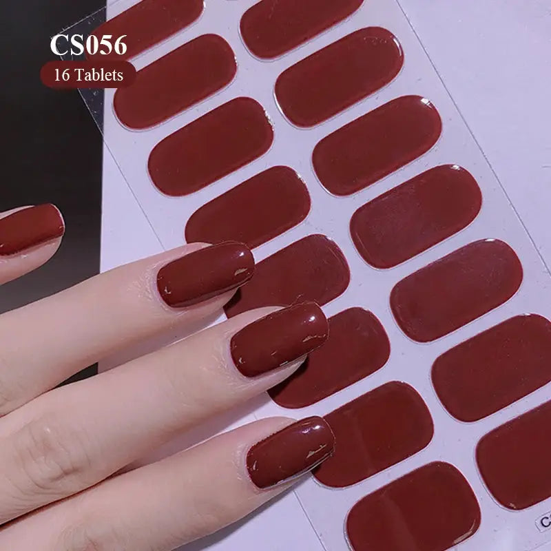 Full Cover Nail Stickers Fashion Nail Polish Nail Decoration Sparkling Glitter Self Adhesive Manicure Designer Nail Art Sticker from PriceLows™