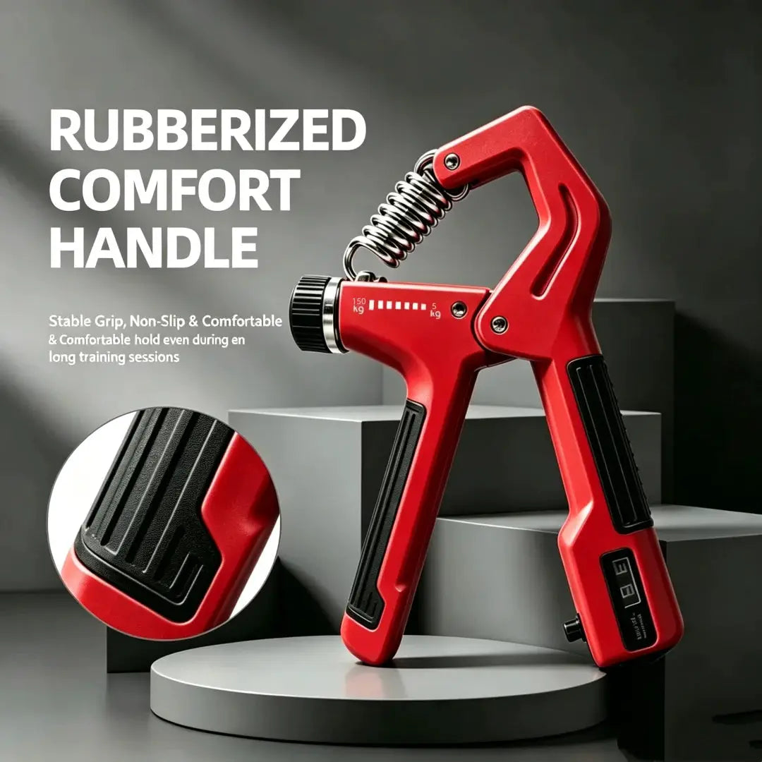 Adjustable Grip Strengthener | 11 To 330 Lbs Resistance | Non Slip Handle
