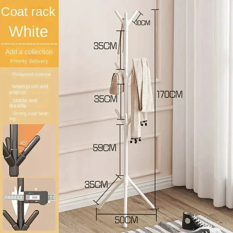 Clothes and Hats Rack Floor To Floor Bedroom Coat Hook Bedroom Vertical Tree Branch Shape Holder Hat Scarf Handbag Storage Hange from PriceLows™