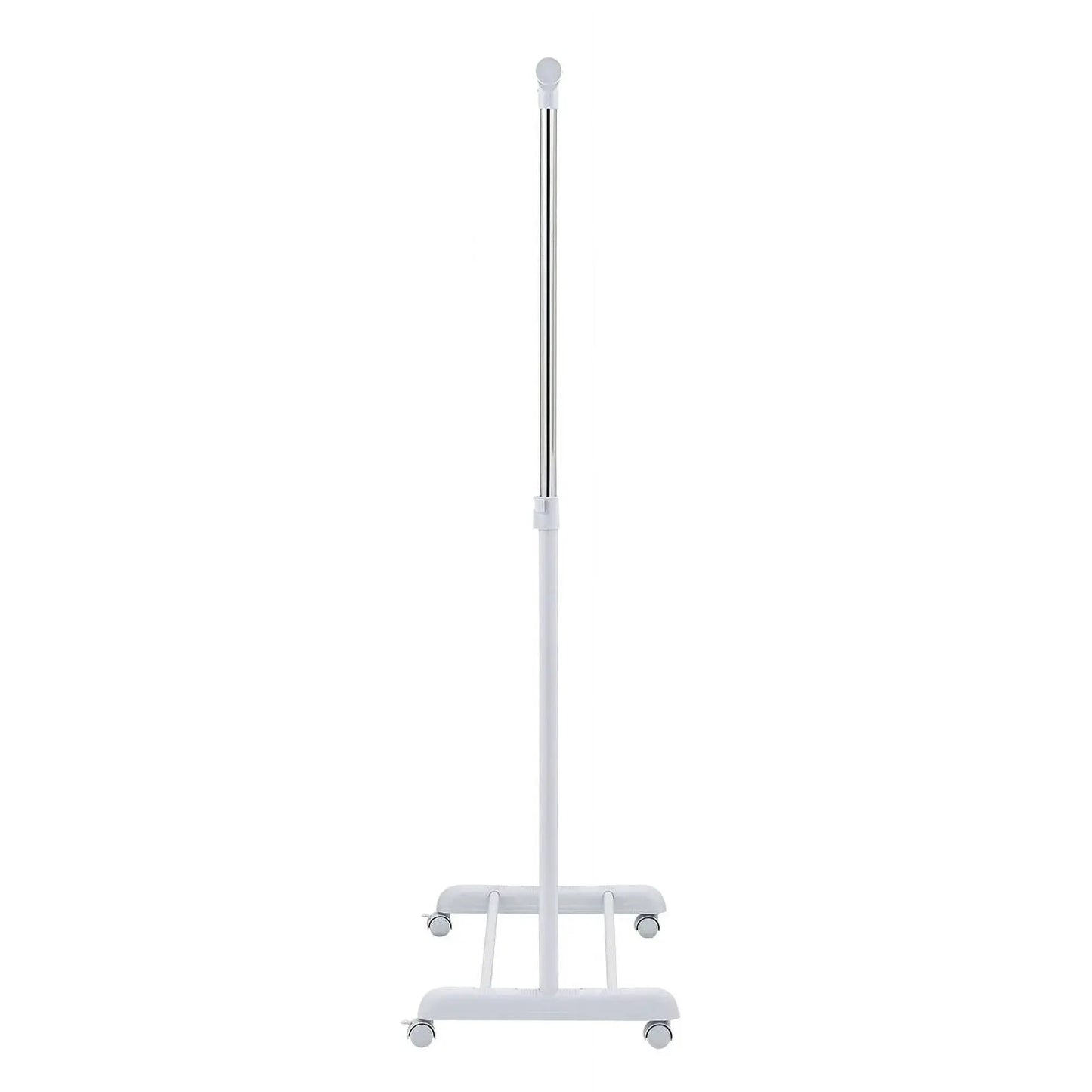 Adjustable Metal Rolling Garment Rack, Clothes Organizer with Wheels, Chrome & White, Portable Wardrobe Storage for Home & Retai from PriceLows™