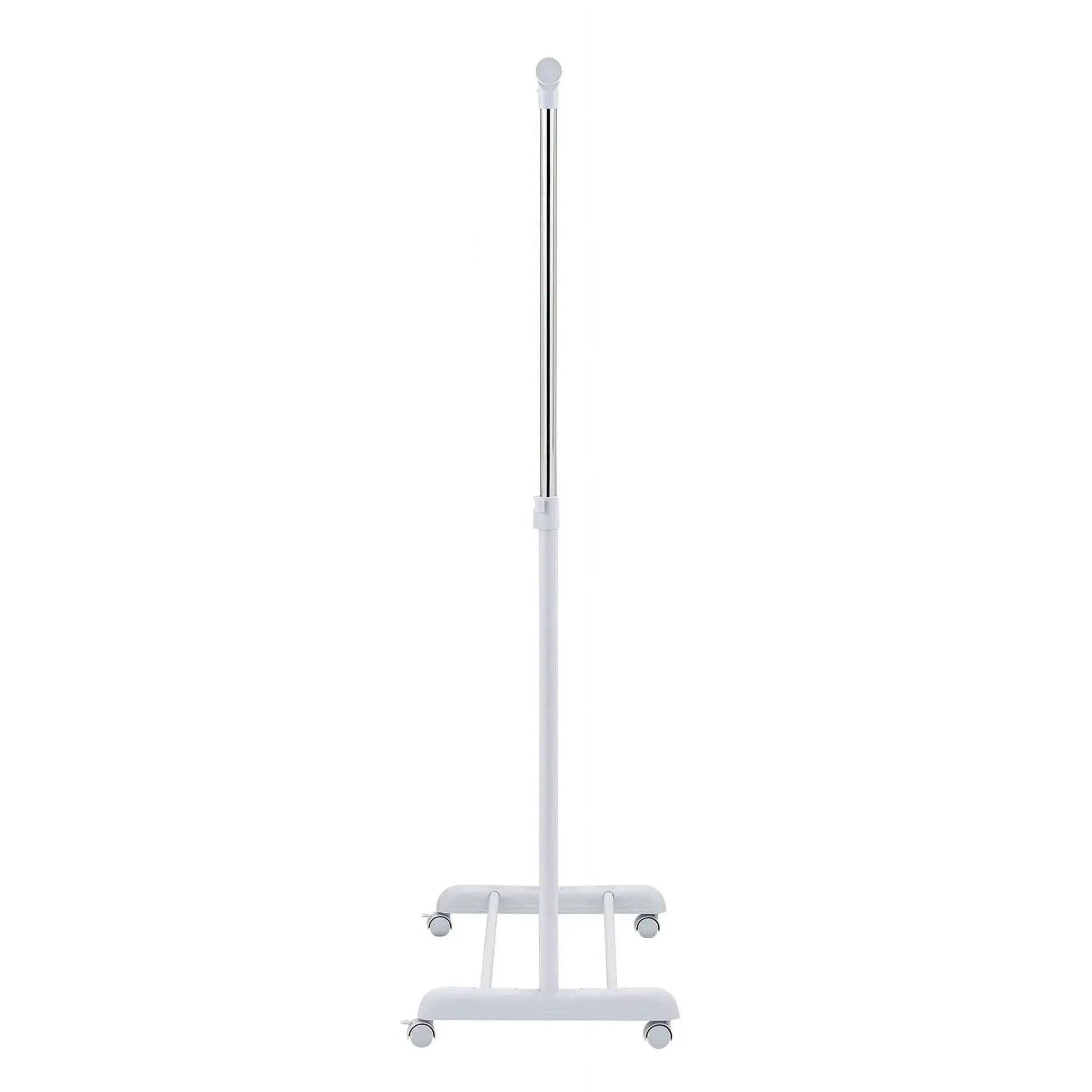 Adjustable Metal Rolling Garment Rack, Clothes Organizer with Wheels, Chrome & White, Portable Wardrobe Storage for Home & Retai from PriceLows™