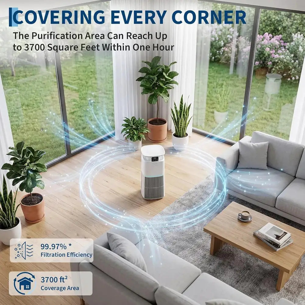 Acekool Air Purifier | H13 HEPA Filter | Smart WiFi App | Large Room Coverage