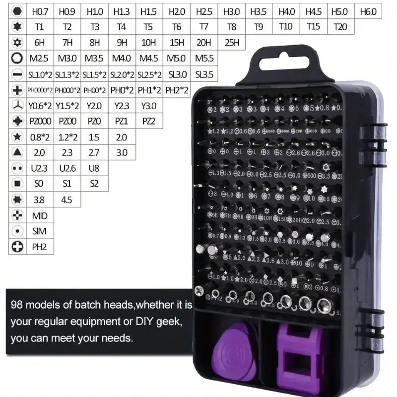 115Pcs Precision Screwdriver Set Mini Repair Tool Kit Torx Triwing Bits for Computer Macbook Men Gift from PriceLows™