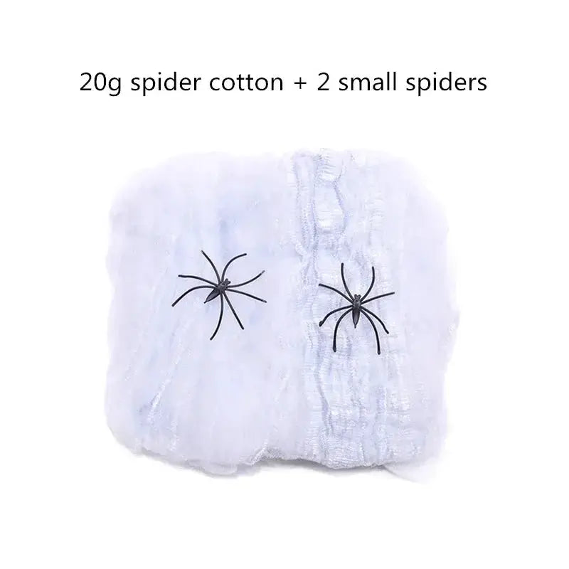 Artificial Cobweb | Stretchy Plastic | Halloween Prop | Assorted Colors