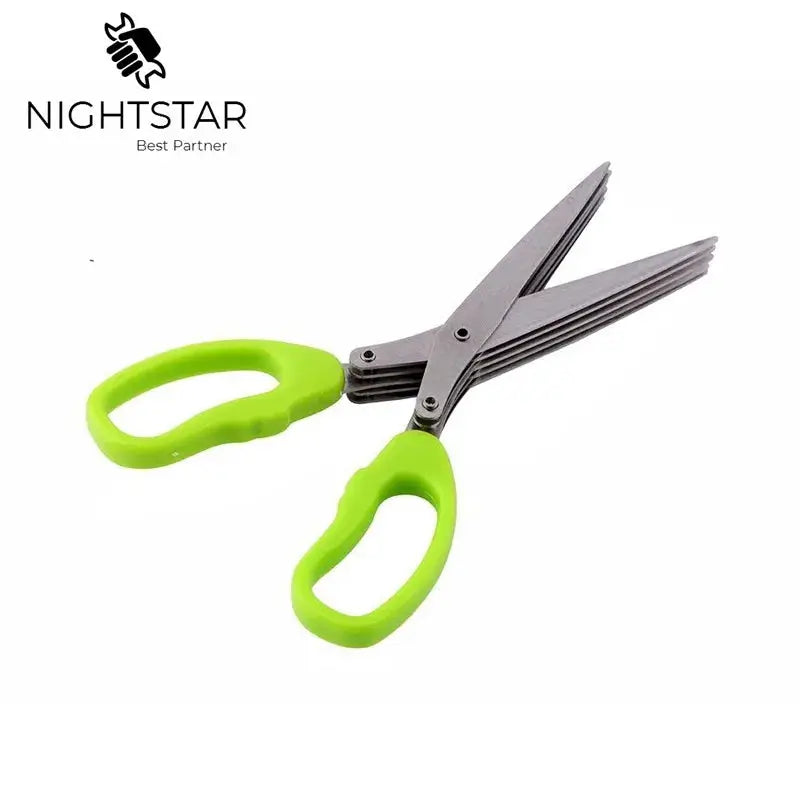 Multi-functional Stainless Steel Scissors For Kitchen Knives 5 Layers Sushi Scissors Shredded Scallion Cut Herb Spices Scissors from PriceLows™