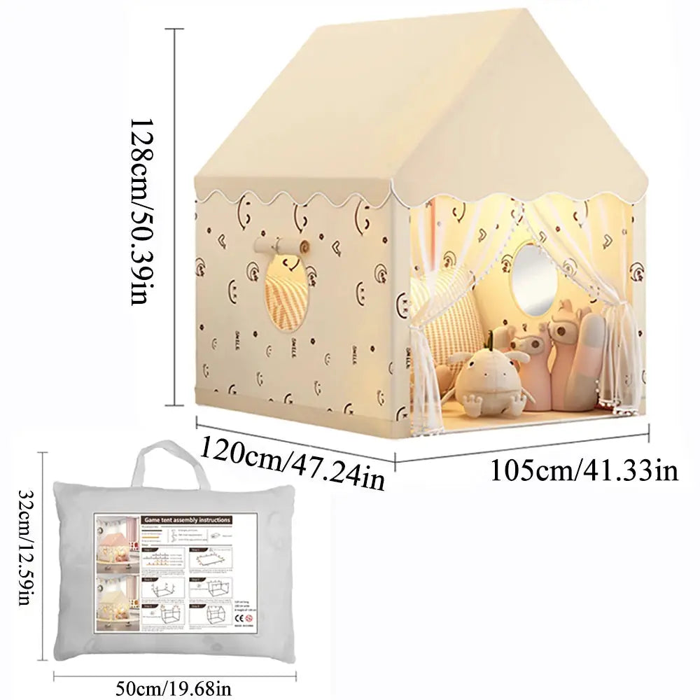 smile face Princess Castle Game House Kids Play Tent children's toy Available Both Indoor and Outdoor gift for kid (Single tent) from PriceLows™