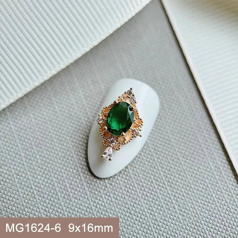 10pcs Luxury Flower Laurel Wreath Zircon Metal Nails Jewelry Decorations DIY Wearing Nail Art Accessories Charms Parts Supplies from PriceLows™