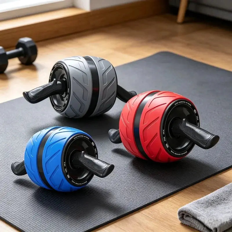 Ab Roller Wheel | Self Rebound | With Protective Knee Mat