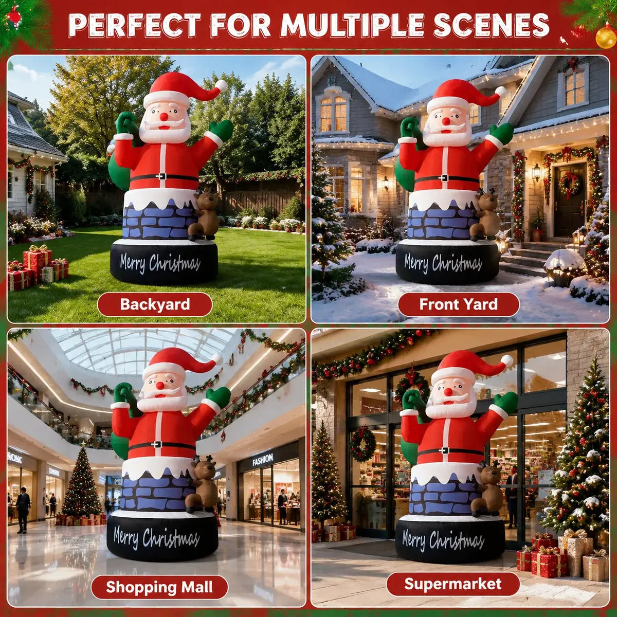 Giant Inflatable Christmas Chimney | 20 Ft Tall | Two Story