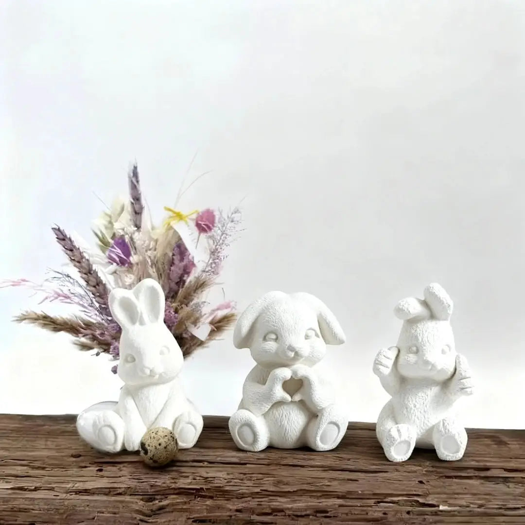 Silicone Rabbit Mold Set | Resin Crafts | 3pc Shape Kit