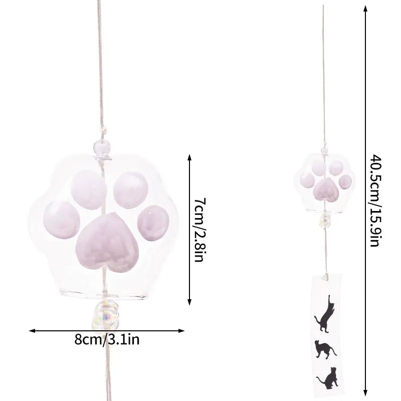 Japanese Sakura Glass Wind Chime Cherry Blossom Wind Bell Korean Kawaii Room Decor Hanging Decor Wind Chimes Outdoor 후우링 from PriceLows™