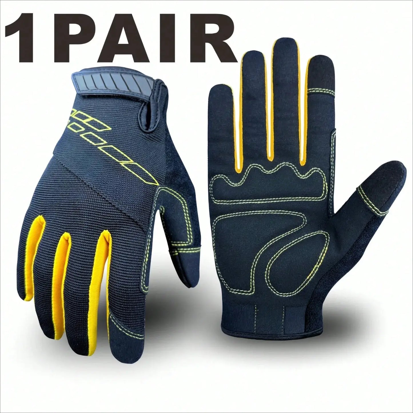 1 Pair Of High-Performance Work Gloves, Unisex Mechanic Gloves, Suitable For Technicians, Repairs, Yard Work, Touch Screen Compatible, Flexible And Breathable, For Gardening And Outdoor Use from PriceLows™